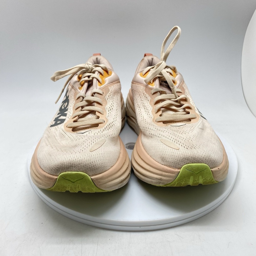Hoka One One Sneakers Womens 9 D Wide Bondi 8 1127954 CMV Beige Running Shoes - Picture 2 of 10